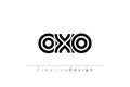 OXO Creative Unique Modern Letter Logo Design Royalty Free Stock Photo