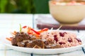 Oxtail Curry with Rice Royalty Free Stock Photo