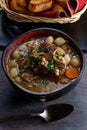 Oxtail Soup Onion Barley Royalty Free Stock Photo