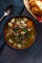 Oxtail Soup Onion Barley Royalty Free Stock Photo