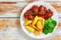 Oxtail stew in red wine tomato sauce Royalty Free Stock Photo