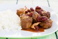 Oxtail Stew with Rice Royalty Free Stock Photo