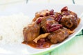 Oxtail Stew with Rice Royalty Free Stock Photo