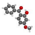 Oxybenzone sunscreen molecule