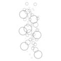 Oxygen bubbles icon, realistic style