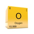 Oxygen symbol yellow cube