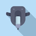 Oxygen concentrator mask icon flat vector. Air cannula