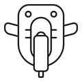 Oxygen concentrator mask icon outline vector. Air cannula