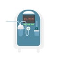 Oxygen concentrator vector illustration. Oxygen supplementation device