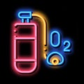 Oxygen Cylinder Alpinism Equipment neon glow icon illustration