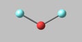 Oxygen difluoride molecular structure isolated on grey Royalty Free Stock Photo