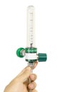 Oxygen flow meter suply, named Thorpe tube