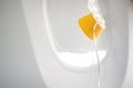 Oxygen mask drop from the ceiling compartment on airplane Royalty Free Stock Photo