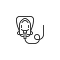 Oxygen mask line icon