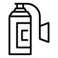 Oxygen mask tank icon outline vector. Medical concentrator