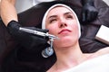 Oxygen mesotherapy. Anti-aging beauty treatment using hyaluronic acid.