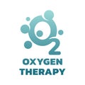 Oxygen, O2 therapy vector logo