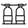 Oxygen tanks icon, outline style