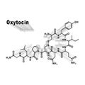 Oxytocin Hormone Structural chemical formula