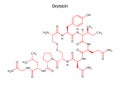 Oxytocin structural formula of molecular structure Royalty Free Stock Photo