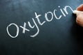 Oxytocin Oxt hormone handwritten on the board Royalty Free Stock Photo