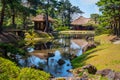 Oyakuen medicinal herb garden in the city of Aizuwakamatsu, Fukushima, Japan Royalty Free Stock Photo