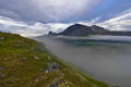 Oyfjorden when ascending Barden (659m), Isle of Senja, Finnmark County, Norway