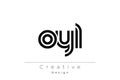 OYL Creative Unique Modern Letter Logo Design Royalty Free Stock Photo