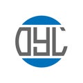 OYL letter logo design on white background. OYL creative initials circle logo concept. OYL letter design Royalty Free Stock Photo