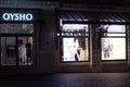 OYSHO fashion store, window shop with modern clothes from OYSHO fashion house
