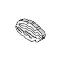 oyster closed shell isometric icon vector illustration Royalty Free Stock Photo