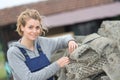 Oyster farmer sorting nets