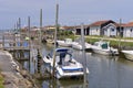 Port of  Audenge in France Royalty Free Stock Photo