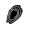 Oyster icon, vector illustration, black sign on isolated background
