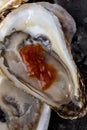 Oyster liquor and cocktail sauce