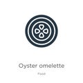 Oyster omelette icon vector. Trendy flat oyster omelette icon from food collection isolated on white background. Vector