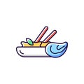 Oyster omelette RGB color icon.