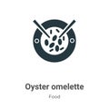 Oyster omelette vector icon on white background. Flat vector oyster omelette icon symbol sign from modern food collection for