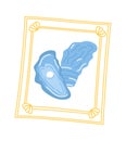 Oyster Pair Framed Linework Royalty Free Stock Photo