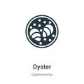 Oyster vector icon on white background. Flat vector oyster icon symbol sign from modern gastronomy collection for mobile concept