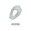 Oyster vector line icon, linear concept, outline sign, symbol