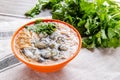 Oyster vermicelli is a delicious food in Taiwan. It is made with oysters and thin noodles