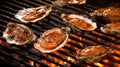 Oysters on the grill Generative AI