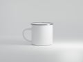 12oz Camping Enamel Mug for Mock Up Concept Royalty Free Stock Photo