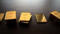 1 Oz Gold Bars Royalty Free Stock Photo