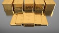 A 1Oz gold bars of a bank Royalty Free Stock Photo