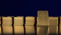 A 1Oz gold bars of a bank. Royalty Free Stock Photo