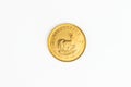 1 OZ gold coin - One Krugerrand gold coin Royalty Free Stock Photo