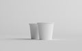 4 oz. Small Single Wall Paper Espresso  Coffee Cup Mockup  - Two Cups. 3D Illustration Royalty Free Stock Photo