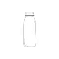16 oz. Tall Pint Glass Milk Bottle, 48mm Royalty Free Stock Photo